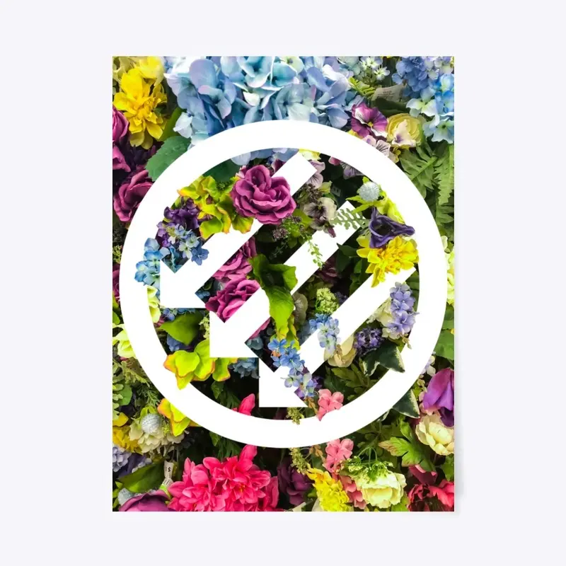 Floral Antifa Three Arrows Design